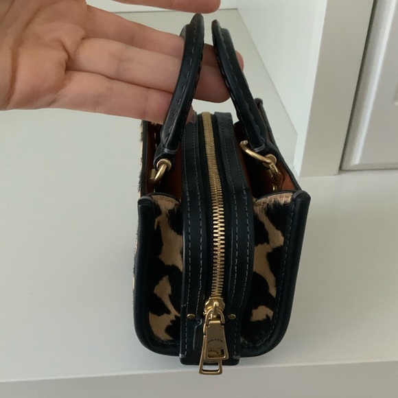 Coach Mini Bag in Black and Tan Animal Print - Picture 7 of 16